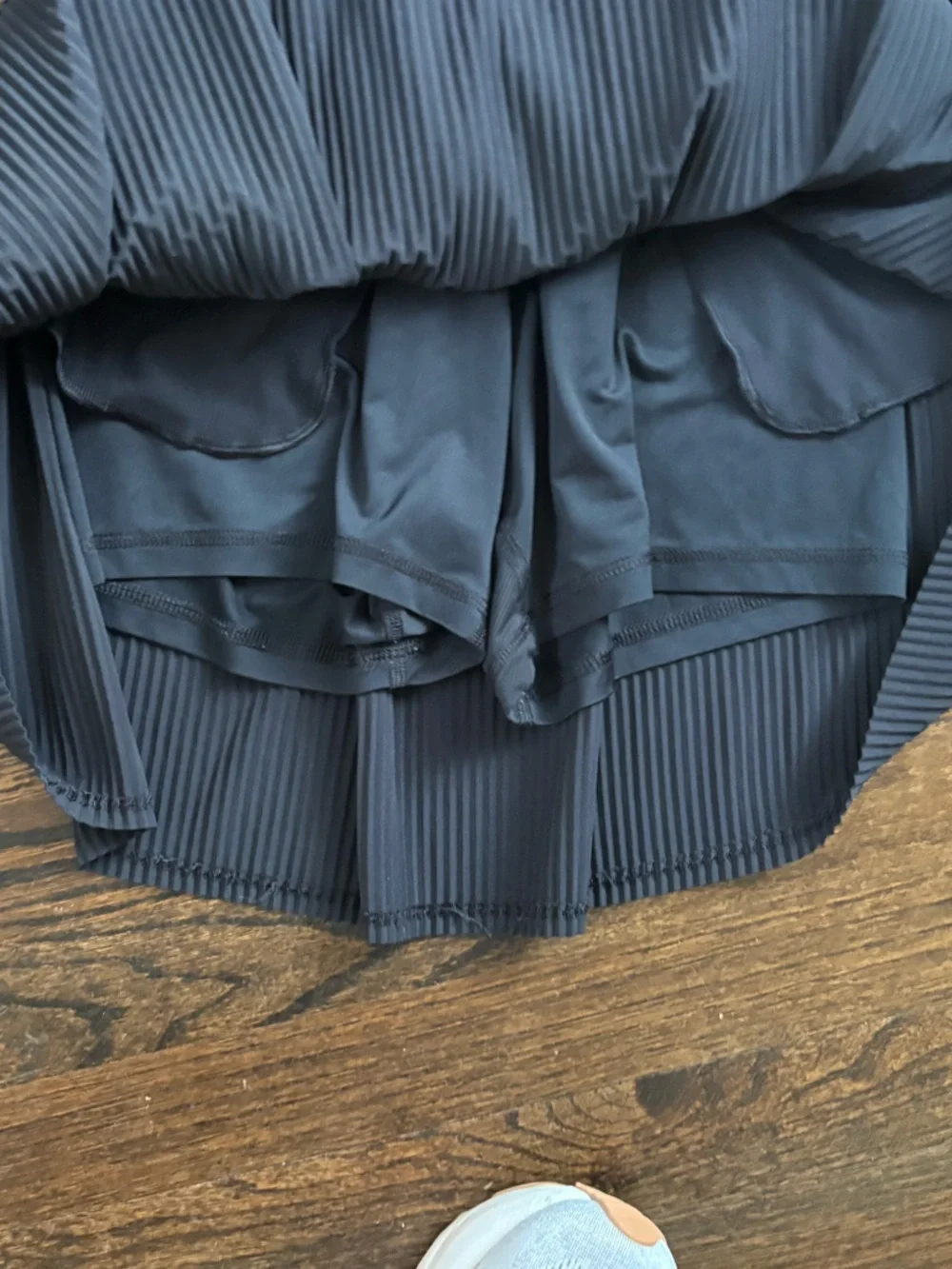 all in motion Black Pleated Skater Mini Skirt